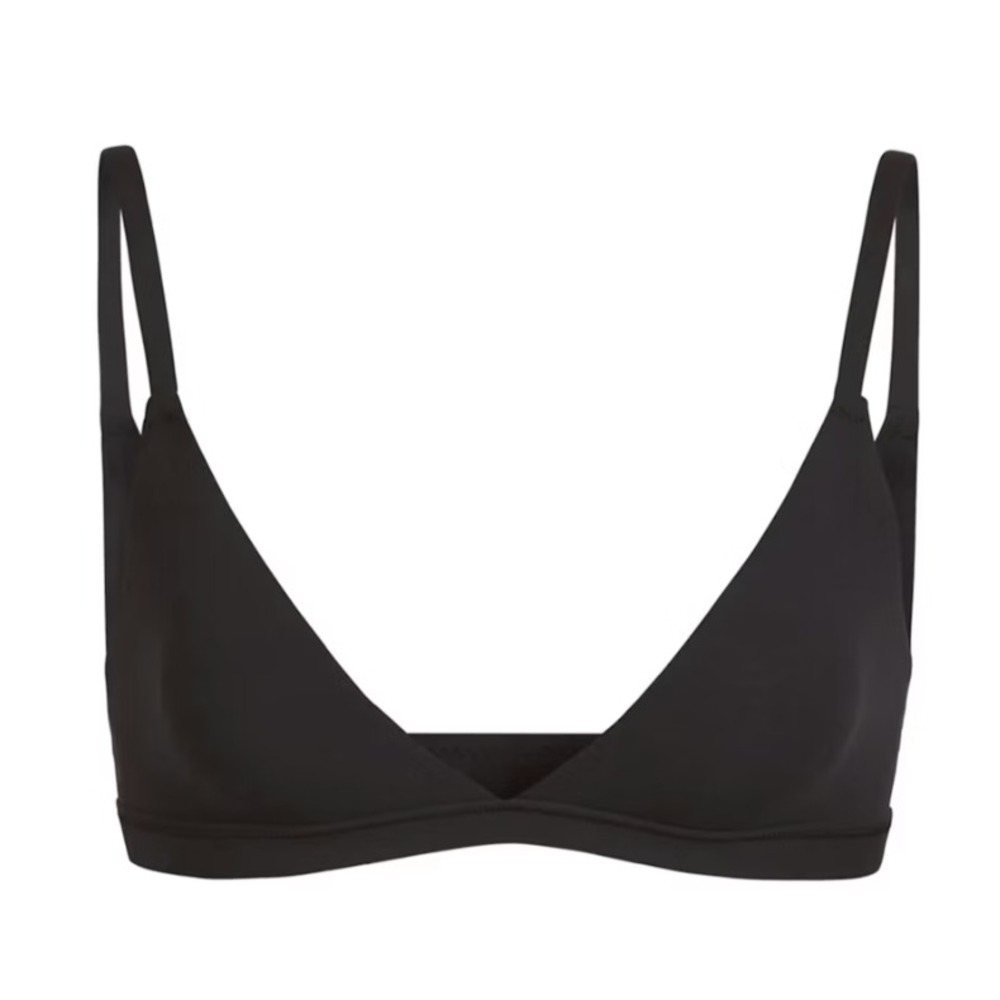Skims Fits Everybody Triangle Bralette Onyx Black BR-TRI-2024 2X - Picture 1 of 4